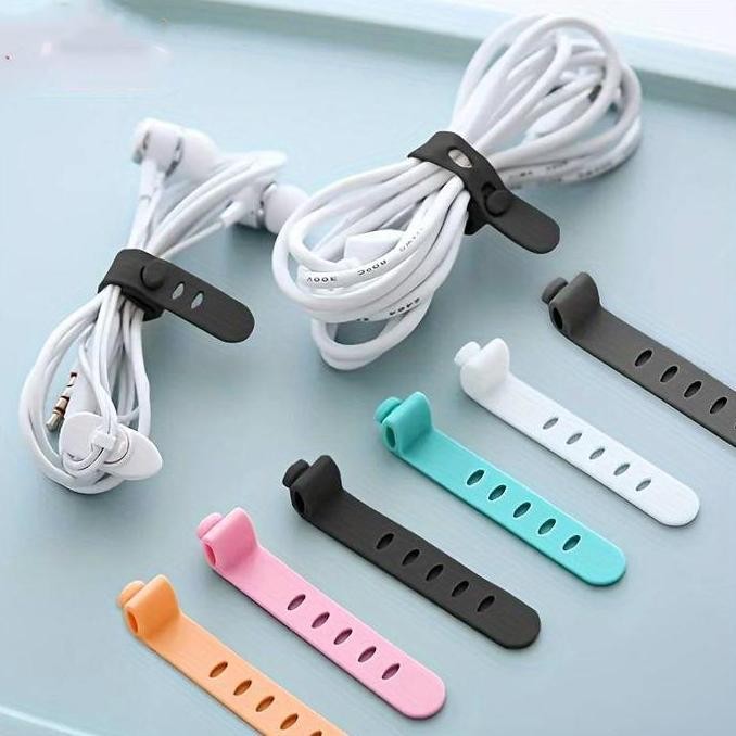 

Pengikat Kabel Perapih Cable organizer Charger Headset Earphone Silicone 100pcs