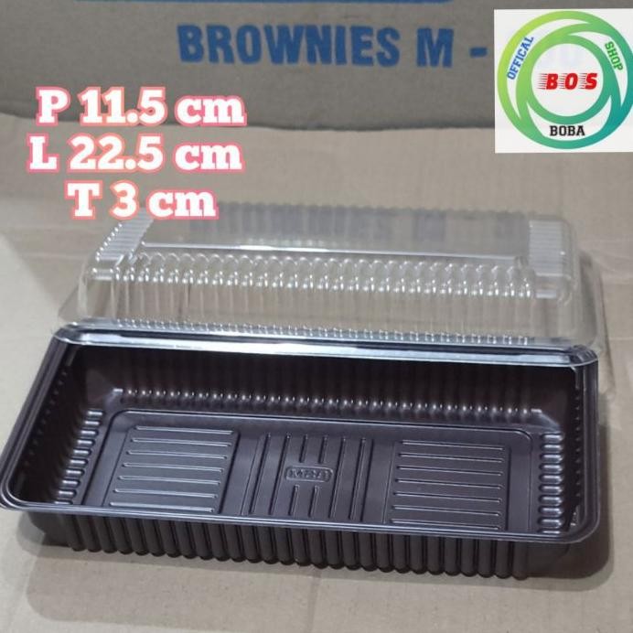 50Pcs Mika Brownies Medium Size M Kotak Bolu Brownies M Me Bsm Mika Tebal