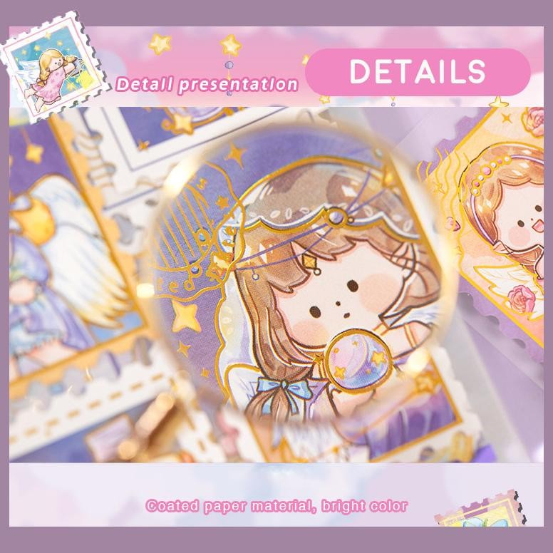 

Dh-68 Io-98 H-4 Kindling Angel Shiny Diary Deco Stickers / Sticker Stiker Karakter Lucu Unik Sale Terlaris
