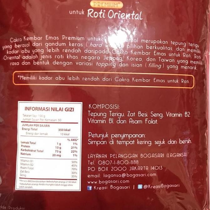 

Murah Cakra Oriental - Tepung Cakra Kembar Roti Oriental 5Kg - Gosend/Grab