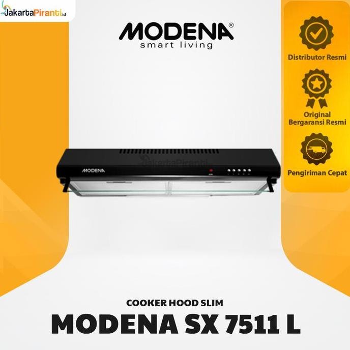 Tersedia Cooker Hood Modena SX 7511 L - Slim Hood Modena