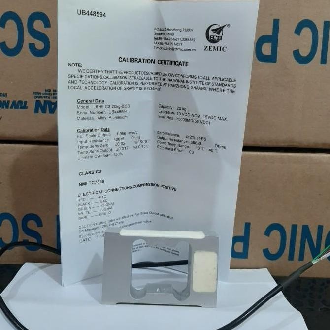 ZEMIC LOAD CELL L6H5 CAP 8KG / LOADCELL ZEMIC L6H5 8 KG ORIGINAL DAN TERPERCAYA