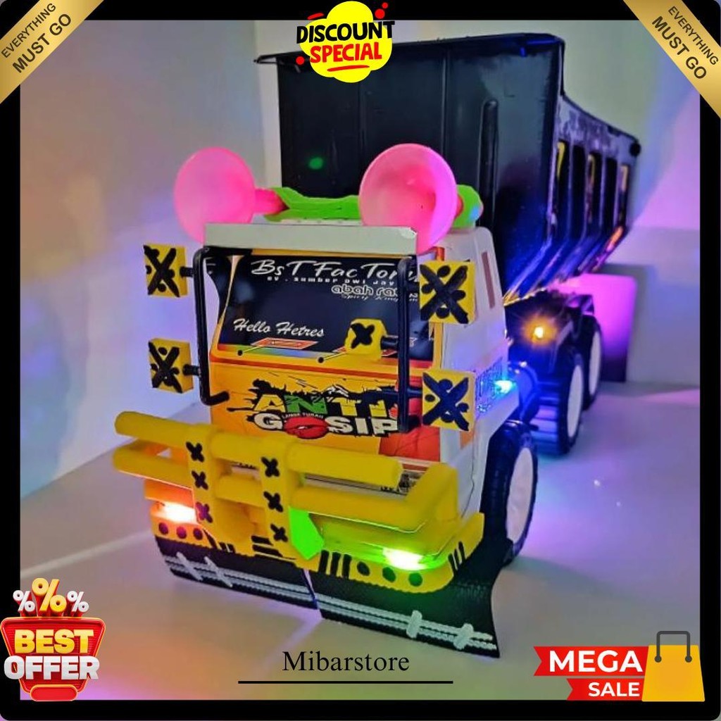 Miniatur Truk Oleng Pasir Mainan Mobil-Mobilan Anak Cowo Truk Unik Modifikasi Termurah Gratis Ongkir