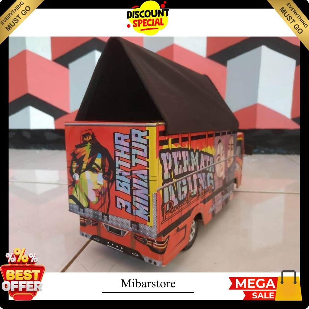 Cod Miniatur Truk Oleng Permata Agung Variasi Terpal, Trek, Trak, Truck Oleng Miniatur, Truk Oleng K