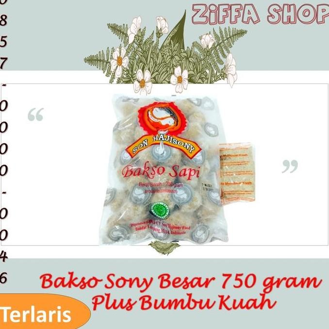 

Bakso Sony Besar 50 + Bumbu Son Haji Lampung Daging Sapi Asli Halal LA