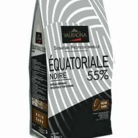 

Ready Valrhona Equatoriale 55% Dark Chocolate Couverture Coklat Coin 250Gram