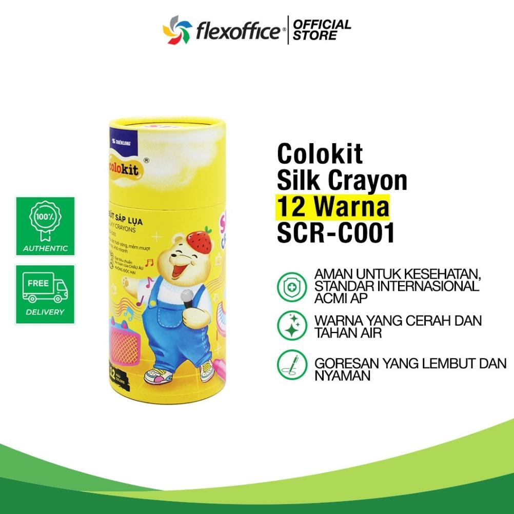 

LINDU FlexOffice Colokit Silky Crayon SCR-C001 12 Warna/Set