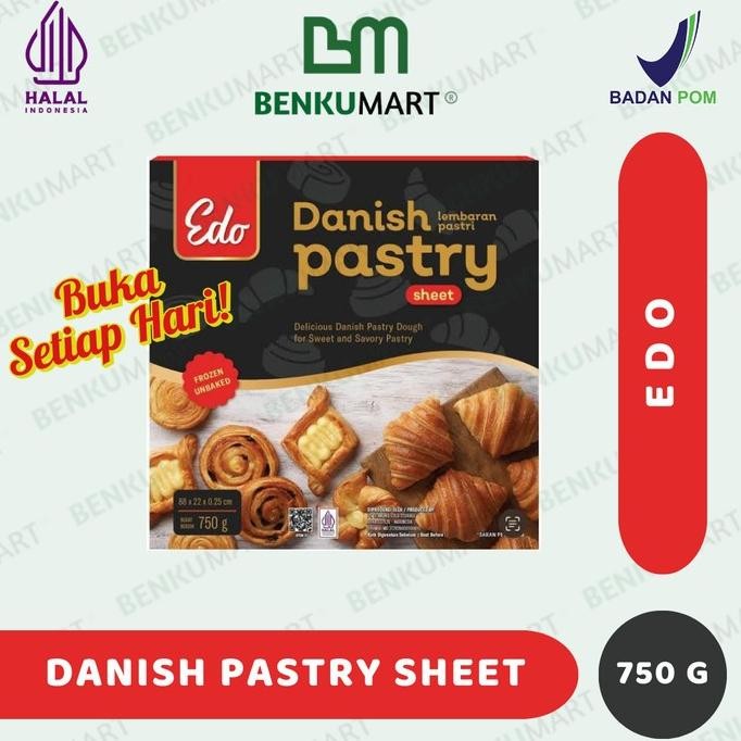 

Terlaris Danish Pastry Sheet Edo 750 Gr | Kulit Pastry | Promo | Halal
