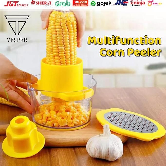 

Terlaris Corn Stripper / Serutan Jagung / Corn Peeler / Parutan Serbaguna Set