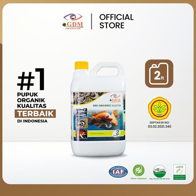 Terlaris Gdm Suplemen Organik Cair Untuk Perikanan Ukuran 2 Liter