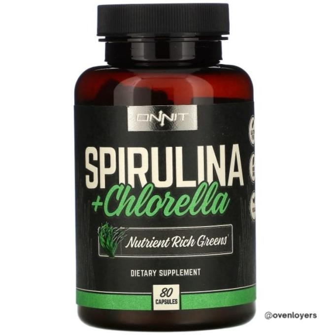 Onnit Spirulina + Chlorella 80 Capsules
