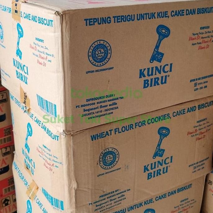 

Terlaris Tepung Terigu Kunci Biru 1Kg Per Dus Isi 12