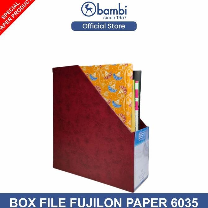 

LINDU Bestin Box File Magazine Texture Fujilon Dark Red Jumbo Size Original