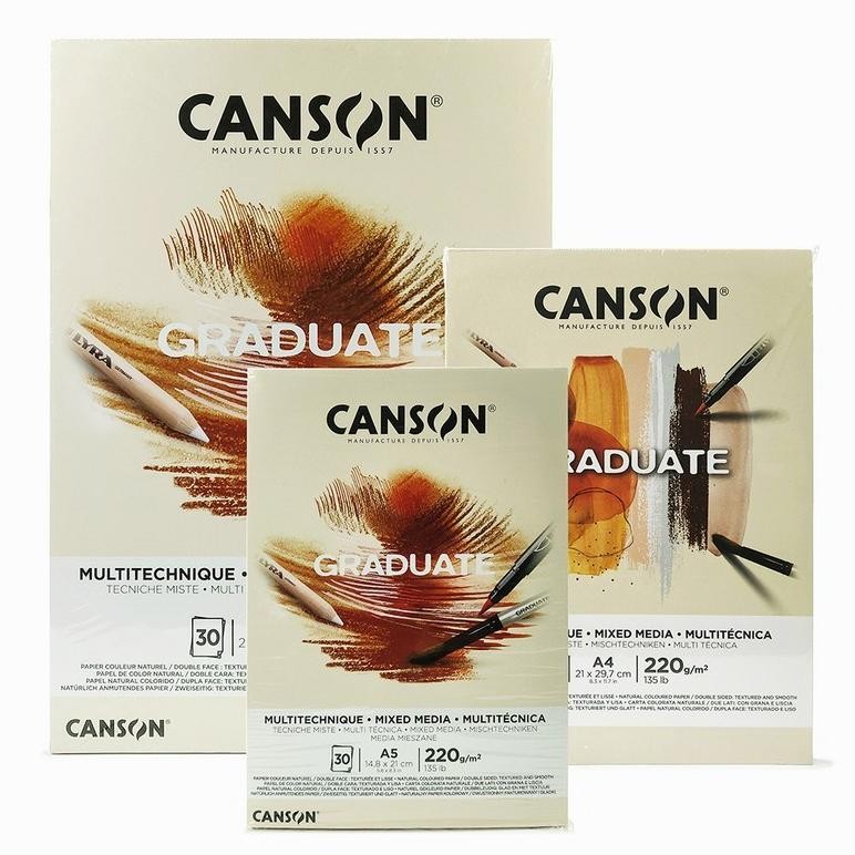

LINDU Canson Graduate Mix Media Pads Natural Paper A3
