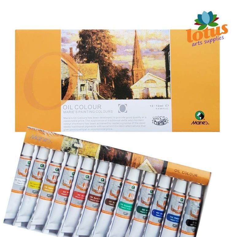 

KA Maries Oil Colour set 12 warna x 12ml Tube - cat minyak