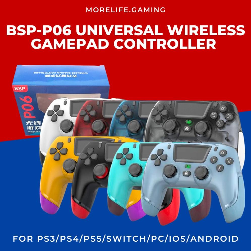 Msb - BSP P06 STICK WIRELESS CONTROLLER FOR PC , PS4 , PS3 , SWITCH , OLED , IOS , ANDROID