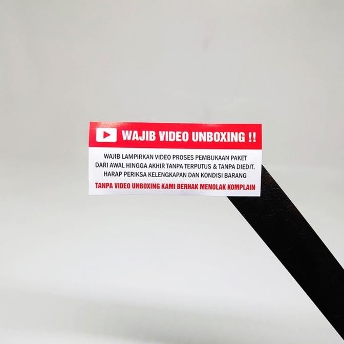 

KA Stiker Label Wajib Video Unboxing Pengiriman Paket Ukuran 7 x 3 Cm (1 Roll Isi 1.000 Pcs)