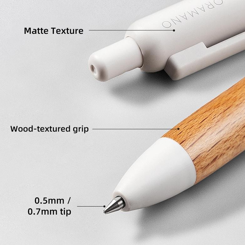 

Deli Gel Pen Motif Kayu / Wood Matte Textured Smooth Writting A95
