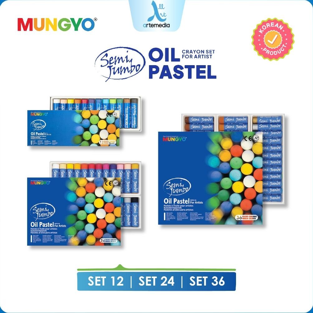 

LINDU Mungyo Semi Jumbo Oil Pastel Set Crayon Krayon Minyak