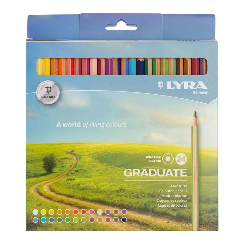 

LINDU Lyra Pensil Warna Graduate Cardboard 24 Warna - Warna Hidup & Matte, Cocok Untuk Pelajar / Kuliah