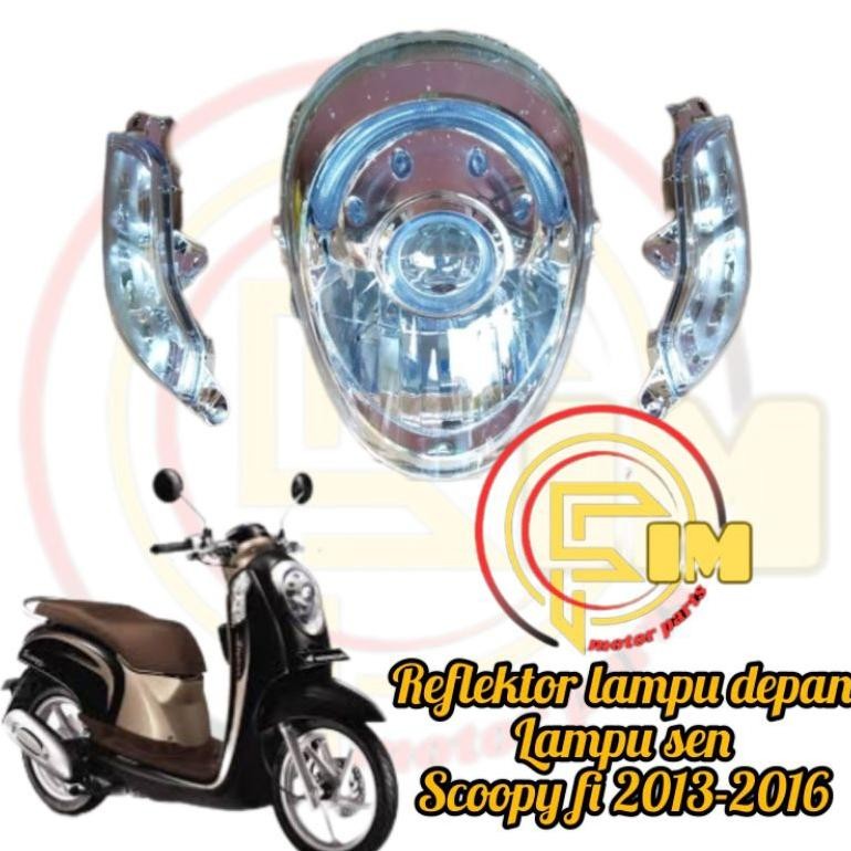 Reflektor Lampu Depan Lampu Sein Sen Depan Scoopy Fi 2013 - 2016
