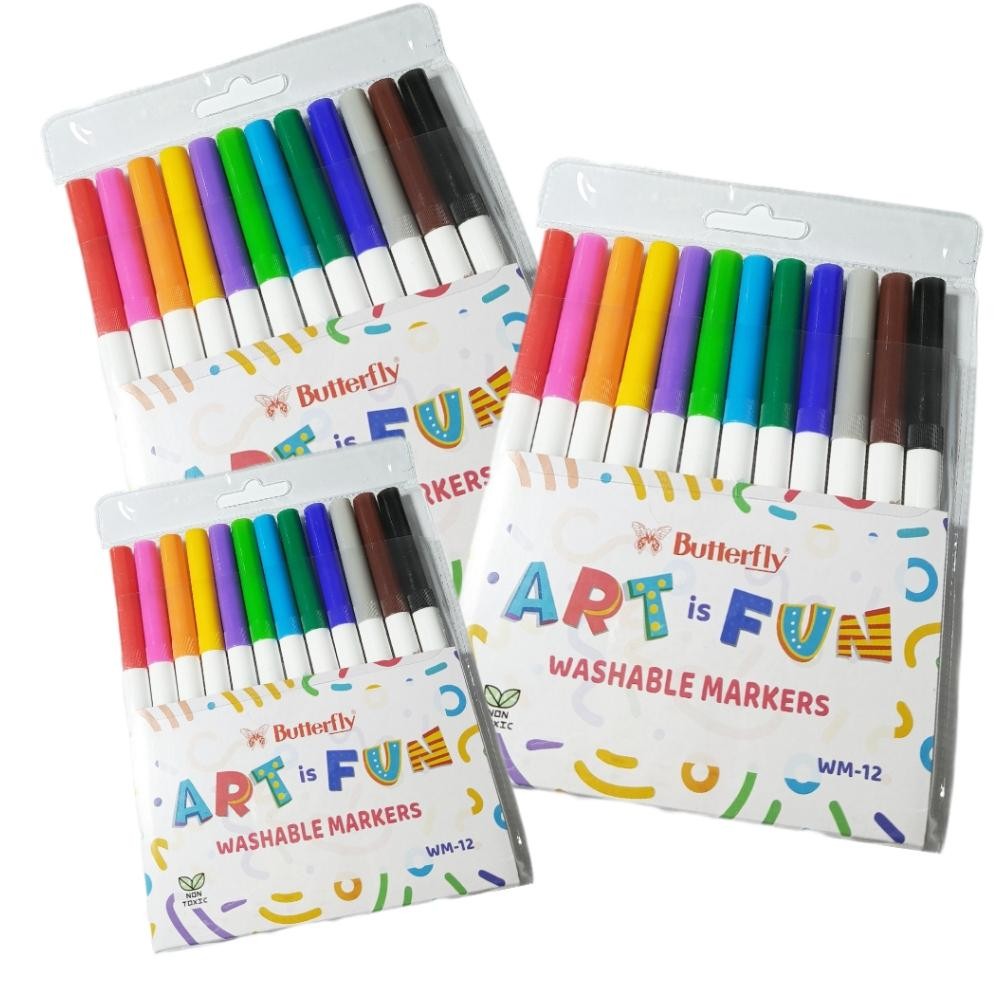 

Butterfly - Art Is Fun Markers Washable WM-12 - Set