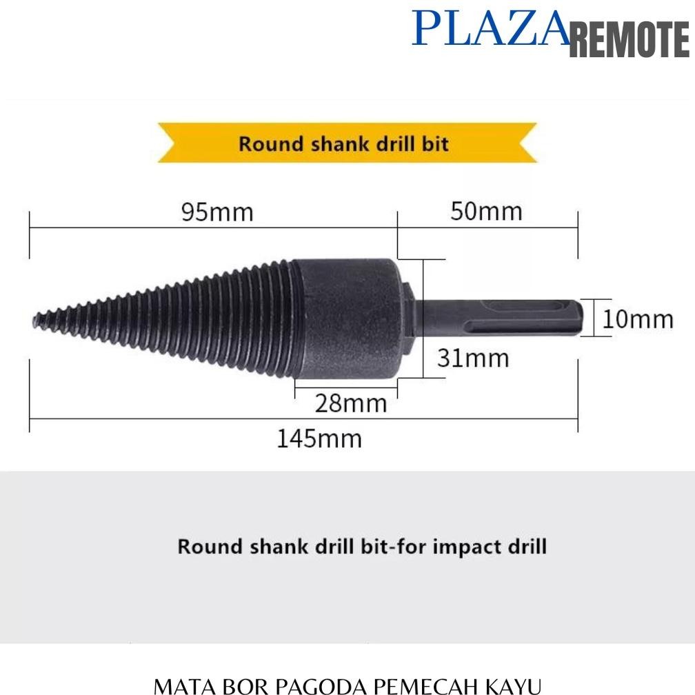 MATA BOR PEMBELAH KAYU PAGODA 33 MM BATANG HEX SDS 3IN1