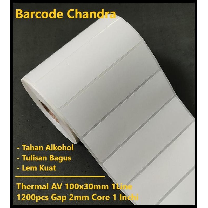 

Terlaris Direct Thermal 100X30Mm 1Line 1200Pcs Gap 2Mm Core 1 Inchi (Merk Av) Good Quality