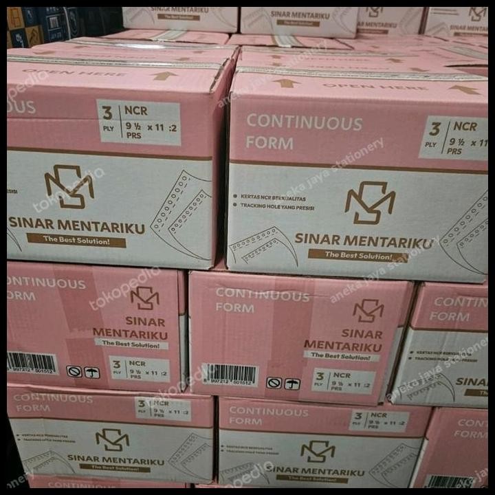 

Terlaris Continuous Form 9.5X11, 3 Ply Prs/Full Sinar Mentari Good Quality
