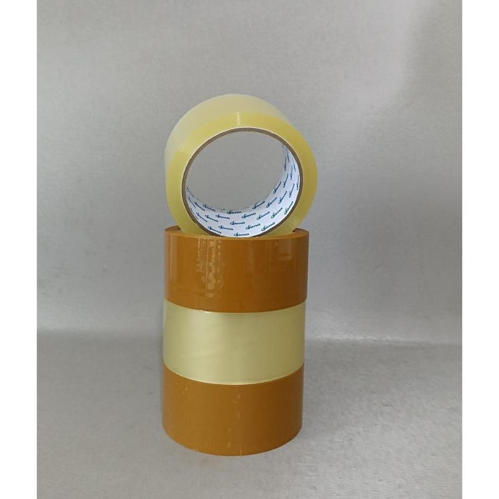 

KA Lakban Bening isi 6 pcs 45mm SM 100 yard - Lakban 2 inch Cokelat SM 100 Yard Solatip
