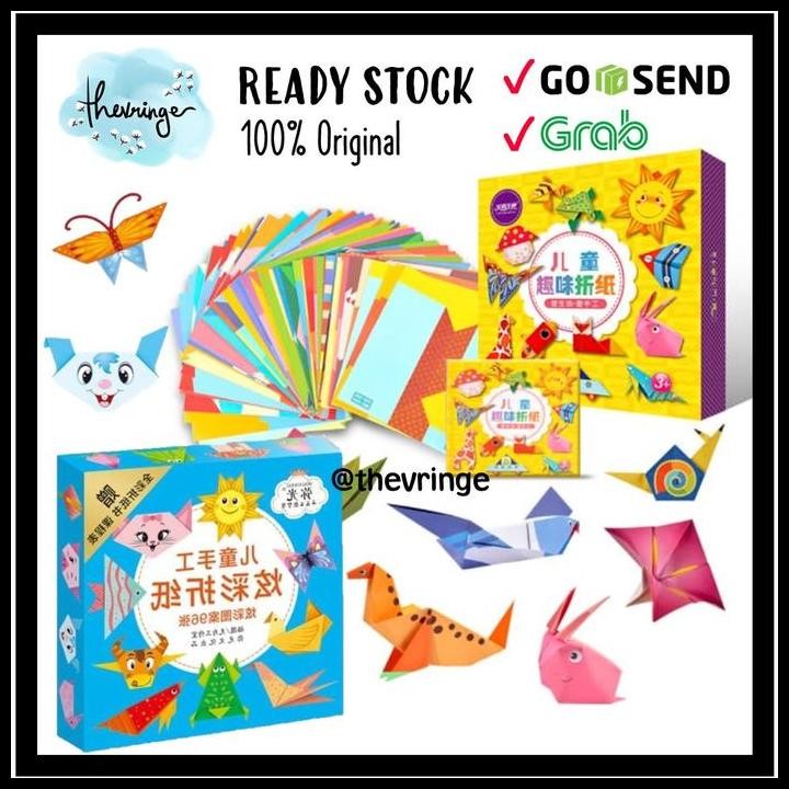 

Terlaris Origami 108 Lembar - 3D Kertas Seni Melipat Warna Mainan Edukasi Anak Good Quality