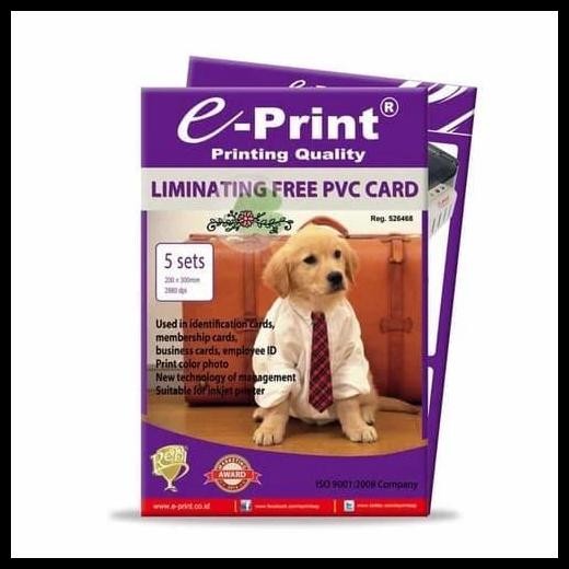 

Terlaris Kertas Photo Id Card Pvc Laminating E Print 260 Gram ( Isi 5 Set ) Good Quality