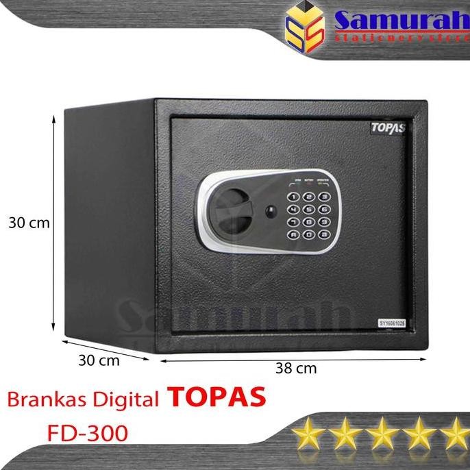 Terjangkau Safe Deposit Box Topas Fd 300 Password Kode Pin / Cash Safety Box Brankas Digital Led 30 