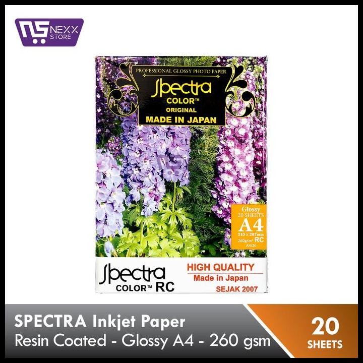 

Terlaris Promo !!! Spectra Rc Inkjet Paper Glossy A4 260 Gsm Good Quality
