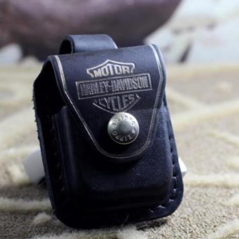 Zippo Pouch Harley Davidson / Sarung Zippo Made In Usa Promo