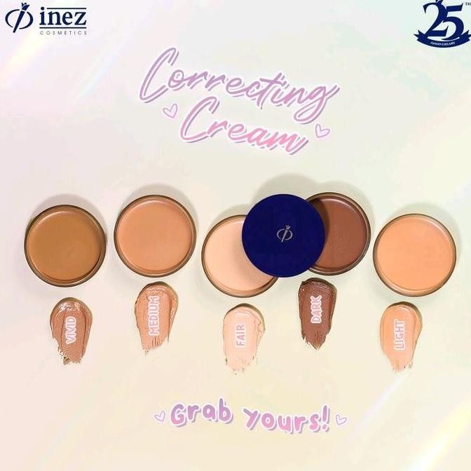 Terlaris INEZ Contour Plus Correcting Cream/ Foundation /Concealer/ Foundation Padat / Bedak Basah S