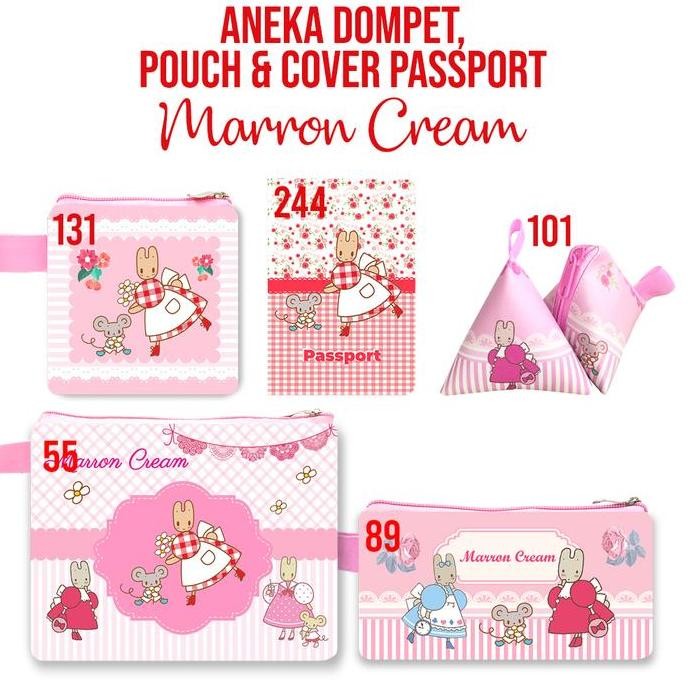 hanya disini] Maroon Cream Sanrio Dompet Mini Wallet Case Pouch Sling Bag Tas