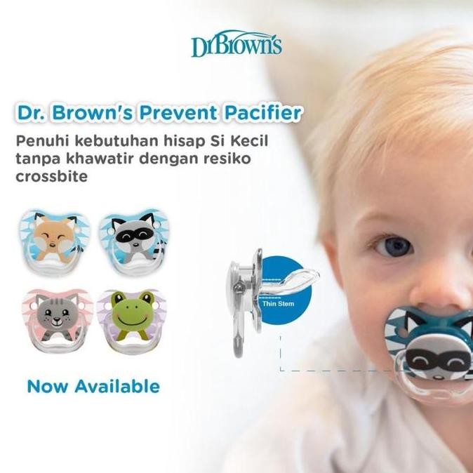 DR BROWNS PREVENT ORTHODONTIC SOOTHER 0-6M & 6-18M 2PACK / DR BROWN PRINTED SHIELD PACIFIER STAGE 1 
