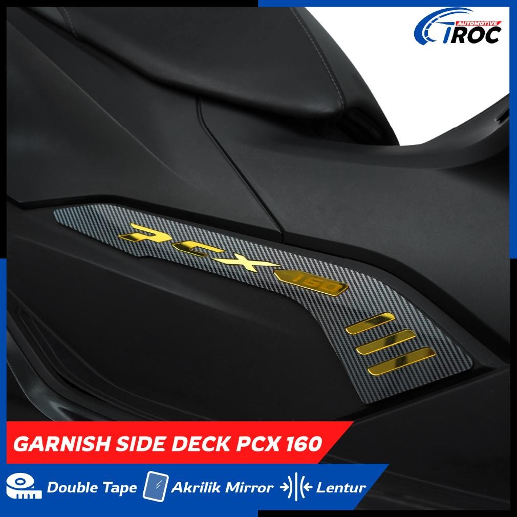 Cover Garnish Samping PCX 160 Side Deck Pad PCX 160 Garnish PCX 160 Side Deck Pad Carbon