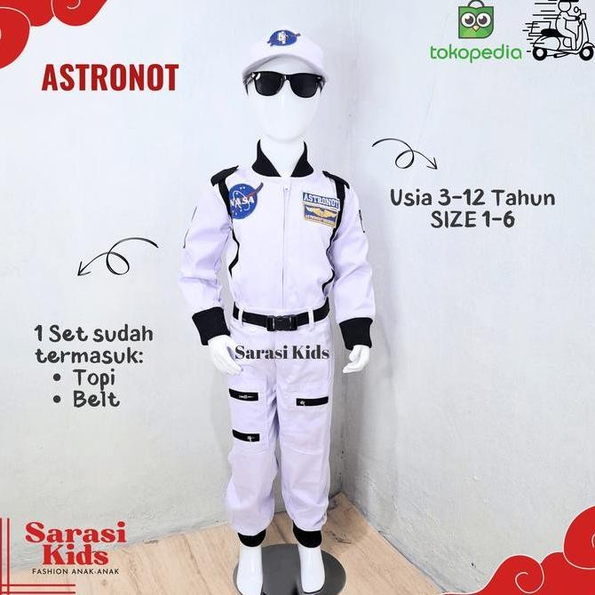 Tersedia Baju astronot kostum astronot pakaian luar angkasa baju profesi anak