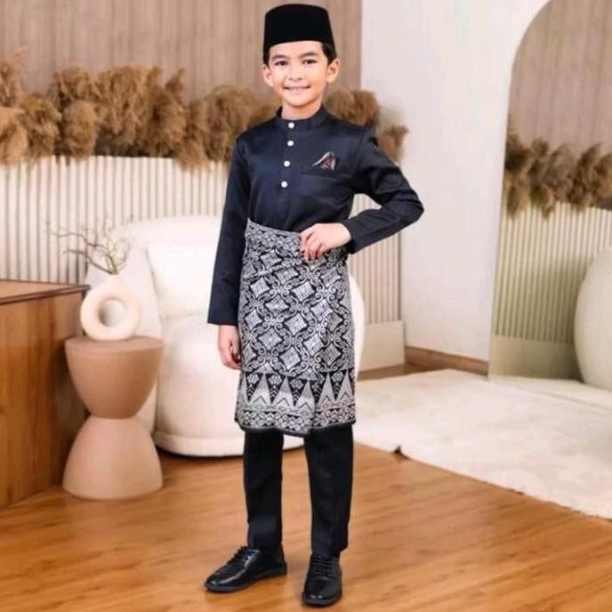 Tersedia Oneset Baju Melayu Anak Laki Laki Teluk Belange Cekek Musang Pakaian Muslim Koko Cowok Adat