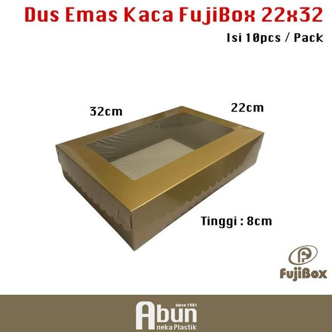 

ready Dus Emas Kaca (Fuji Box) 22x32 Isi 10 pcs