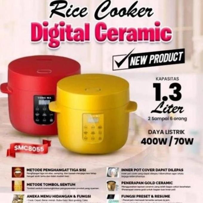 YONGMA : RICE COOKER MAGIC COM MINI DIGITAL 1,3 LT YONG MA SMC 8055