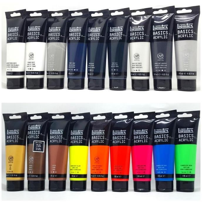 

ready !!! Liquitex BASICS Acrylic Colour 118 ml Original Made In France