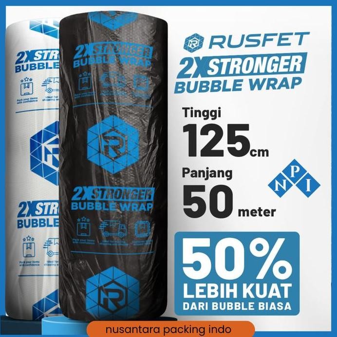 

ready Rufset Plastik Bubble Wrap Tebal 3kg Babel Wrap Super 125cm x 50m Roll