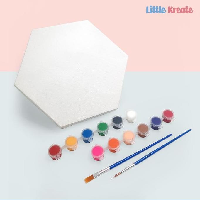 

ready !!! Canvas Acrylic Paint Set / Paket Kanvas Lukis Cat Akrilik Kuas Melukis