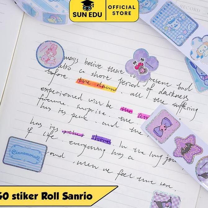 

ready !!! Sticker Roll Kawaii Hello Lovely Cartoon Sanrio Kids Reward Stickers Gift Decoration Kertas Notes Paper Stationery