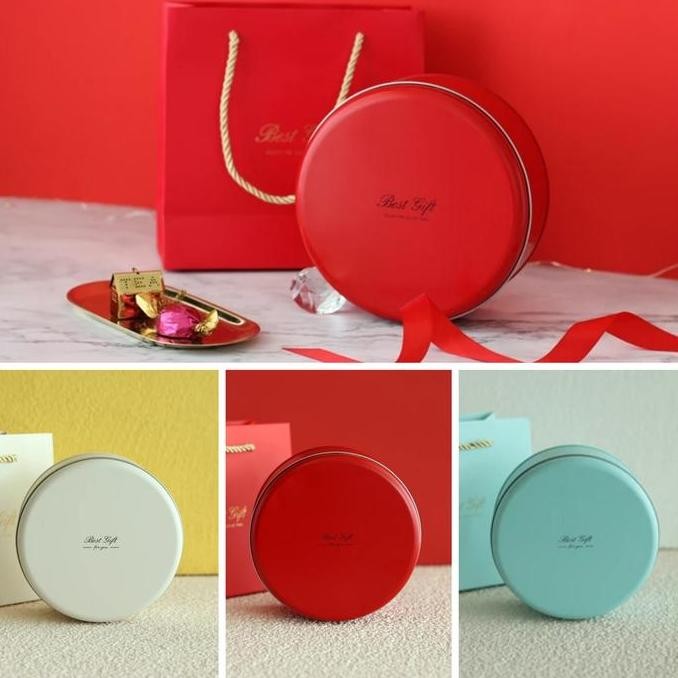 

ready (BK3) Box Kaleng Cookies Best Gift Polos Doff Diameter 13.5cm