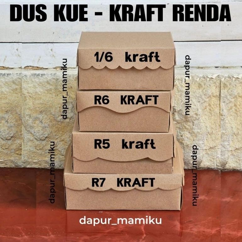 

NEW!!! DAPURMAMIKU ( Dos Kraft R3B R5 R6 R7 ) Dus Kue Kraft 1/6 1/5 Kardus Kotak Box Snack Roti Kue Kotak Coklat Kraft Tutup Renda Jajan Hajatan Kotak Coklat 15x10 16x12 13x17 20x15 Kotak Kue Kecil