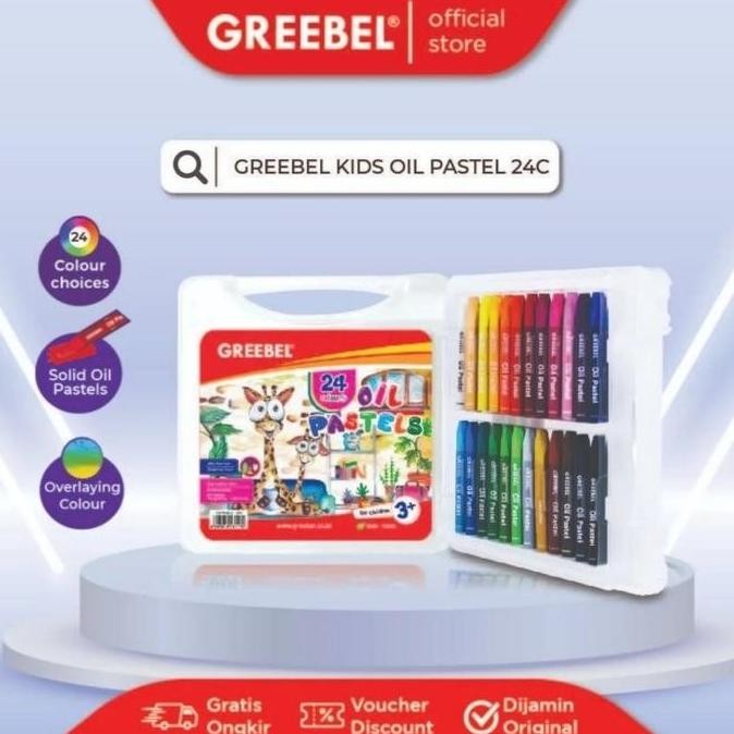 

ready !!! GREEBEL Crayon 24 Warna / Oil Pastel Greebel 24 Warna anak